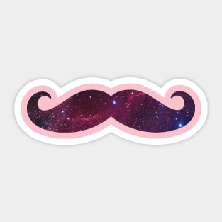 Galaxy Mustache Sticker